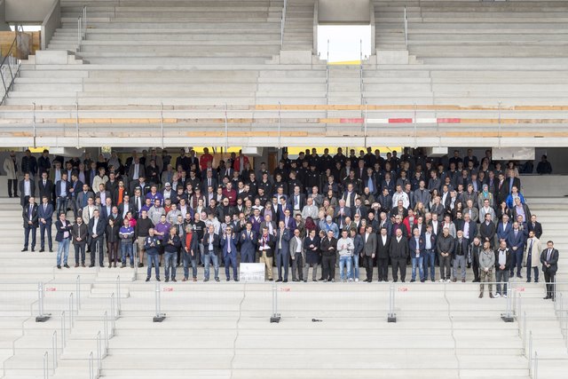 Gruppenbild bei der Gleichenfeier. | Foto: FK Austria Wien
