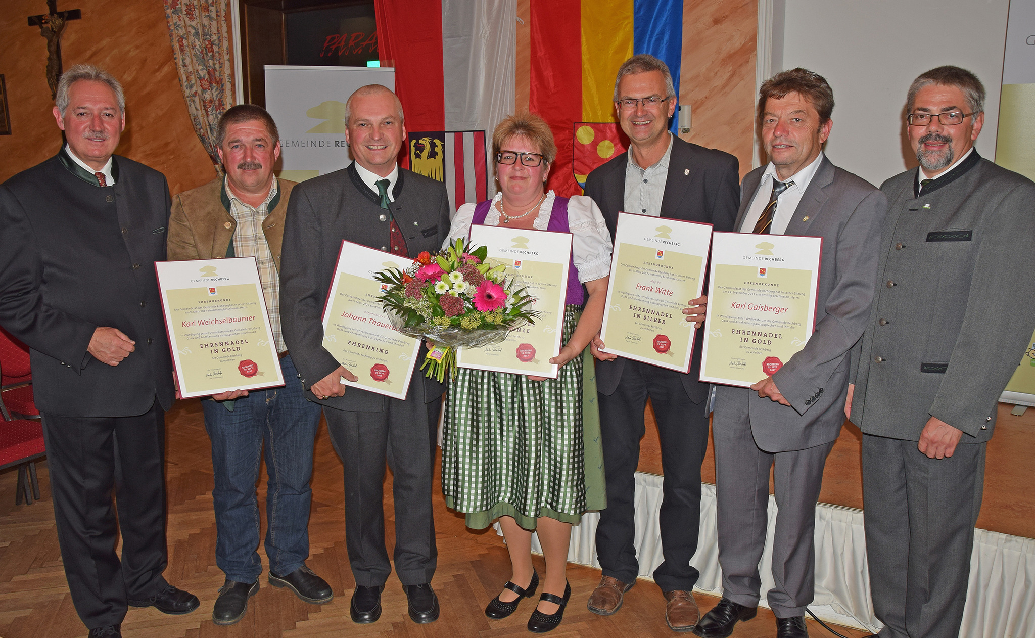 Rechberg Gemeinde ehrte ehemalige Funktionäre Perg