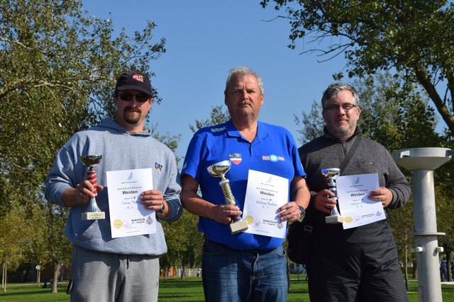 links der zweitplatzierte Ungar Garay György, Mitte Sieger Manfred Wolfinger und rechts der Drittplatzierte Eric Gielen aus Wien | Foto: privat