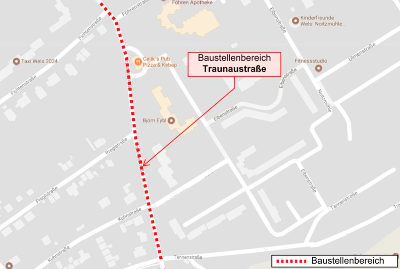 Die Baustelle reicht von der Tannenstraße bis zur Fichtenstraße.