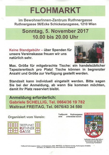 Flohmarkt in der Ruthnergasse