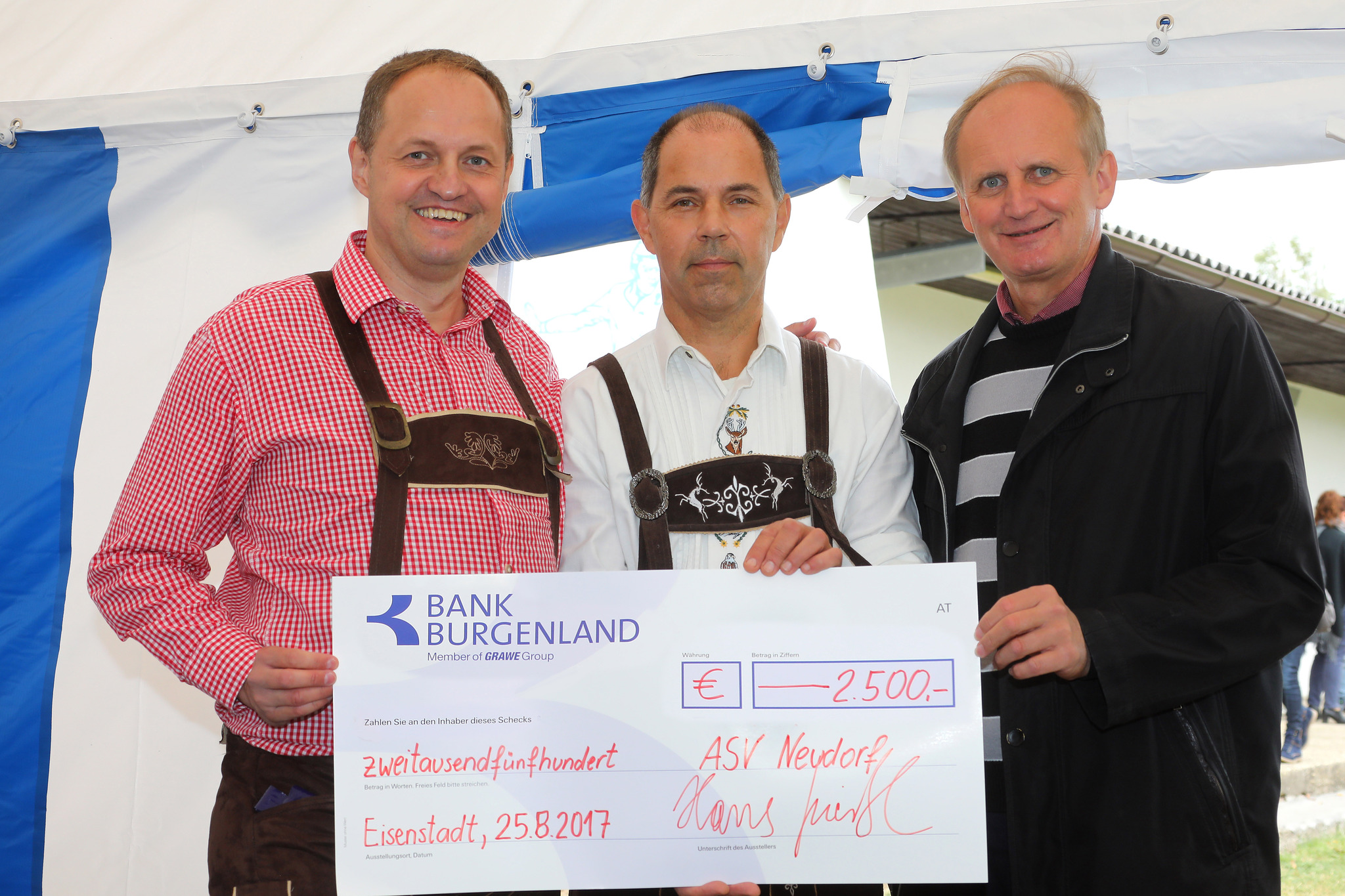 2.500 Euro für den ASV Neudorf Neusiedl am See