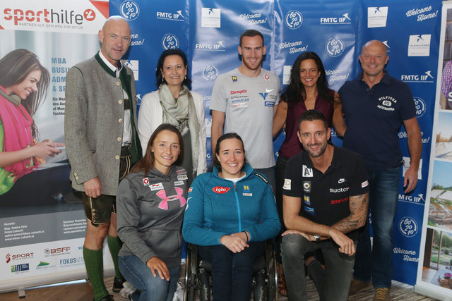 J. Winter, A. Roxana Lehaci, A. Marchetti, C. Loesch, D. Distelberger, C. Doppler, S. Pata und M. Tritscher (v. l.). | Foto: GEPA pictures/ Mathias Mandl