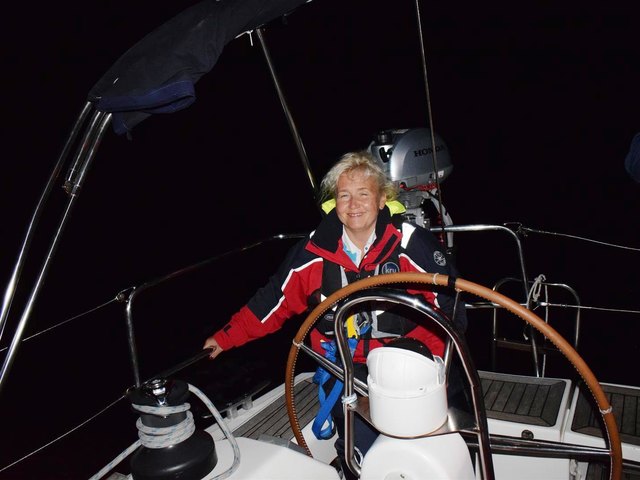 Die erste Nachtfahrt für die Steuerfrau: Claudia Dringo | Foto: YCBS / Christian Haidinger