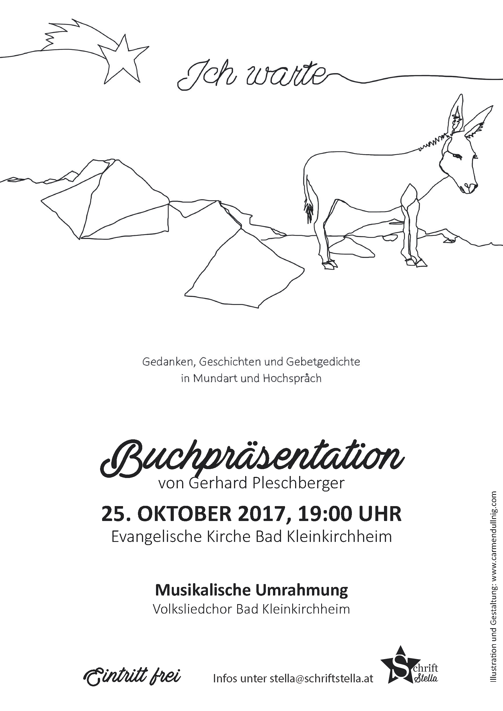 Einladung zur Buchpräsentation von Gerhard Pleschberger
