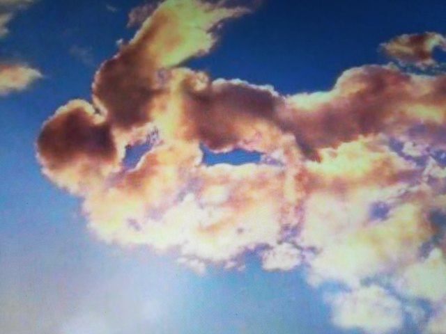 Wolkenbild, so was sieht man nicht oft!