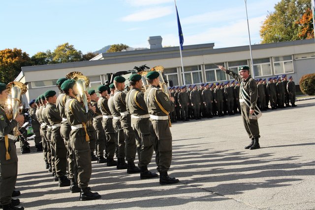 Die Militärmusik Steiermark spielte beim Festakt in voller Größe