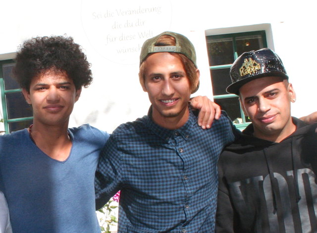 Sadek, Mohammad und Aymen Elfreji. Nicht im Bild: Kochlehrling Yahya.