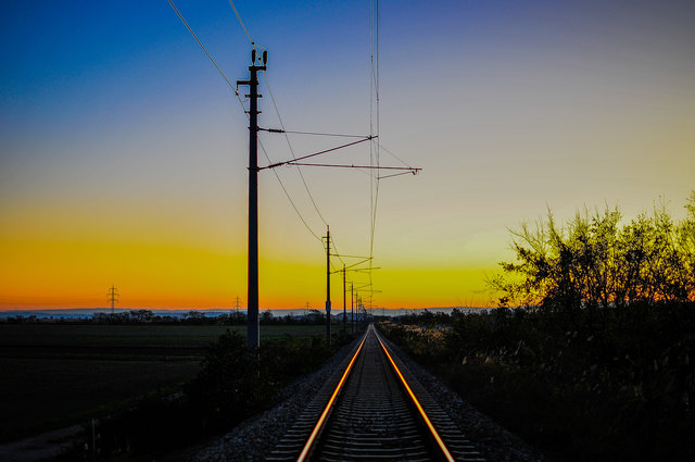 Abendstimmung in Breitenbrunn am Neusiedler See.