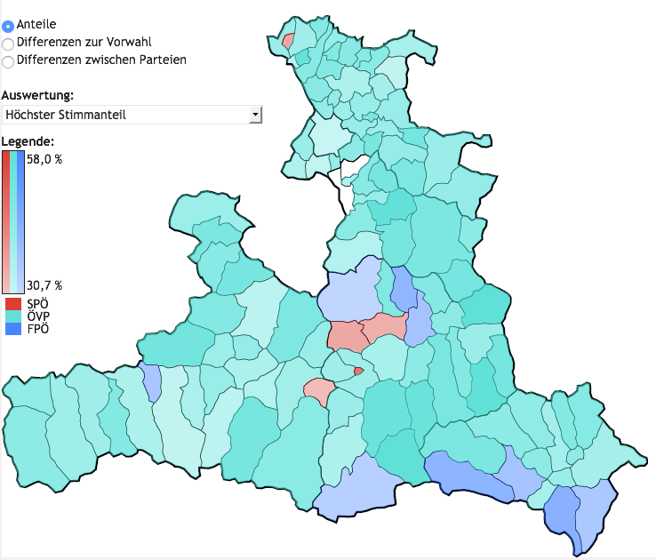 Das vorläufige, nicht amtliche Endergebnis aus dem Pongau liegt vor.