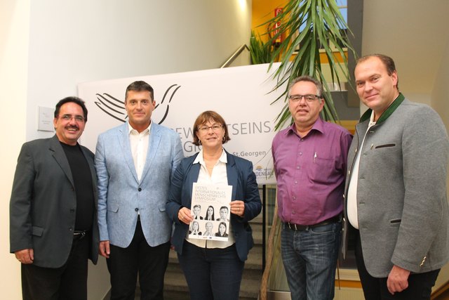 Erich Wahl, Manfred Hinterdorfer, Andrea Wahl, Christian Aufreiter und Thomas Punkenhofer (v. l. n. r.).