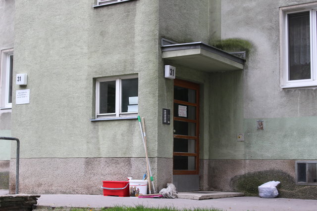 Seit etwa drei Jahren urinieren Unbekannte in die Stiegenhäuser des Gemeindebaus in der Spittelbreitengasse 23, bevorzugt auf die Stiegen 30 bis 32.