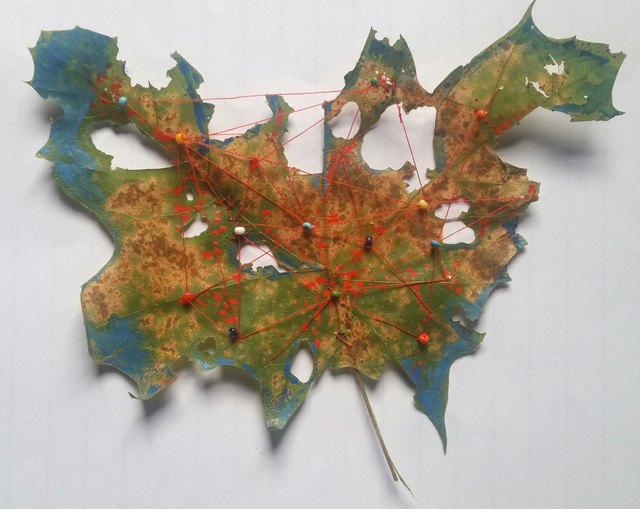 Das Bild "Gefallenes Blatt" von Angela Andorrer wurde bei der Veranstaltung verkauft.