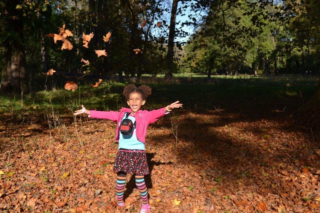 So viel Spaß macht Amara der bunte Herbst