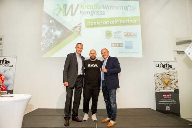 NÖ Kreativ-Wirtschafts-Kongress 2017: Clemens Grießenberger, Ali Malodji, Günther Hofer