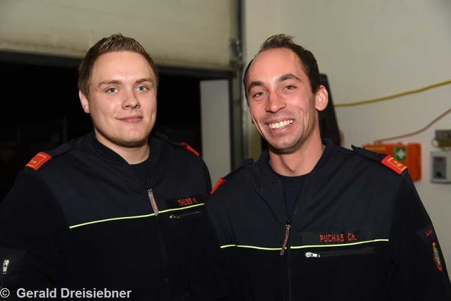 Stellvertreter OBI Michael Theiss und Ortsfeuerwehrkommandant HBI Christoph Puchas