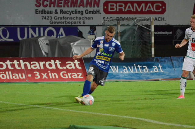 Heil brachte Hartberg bereits in der 3. Minute mit 1:0 in Führung.