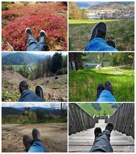 Es heisst ja in den Monaten mit "R" soll man sich nicht mehr draussen hinsetzen. Jetzt wäre es mir auch schon zu unbequem dafür...aber ich bin heuer an schönen Orten gesessen, wie meine "Füßchen" Fotos zeigen. :-)