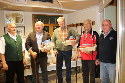 von links nach rechts: Josef Gangl, Sepp Hafner, Helmut Bauer (Sieger), Alois Frauenschuh und Ludwig Stadler.