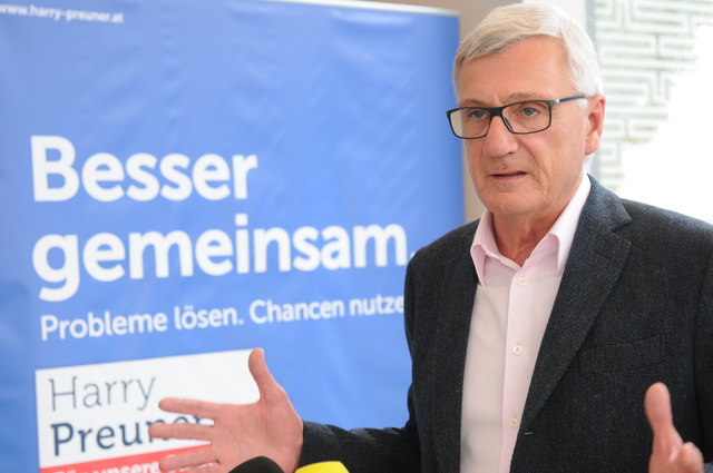 Vizebgm. Harald Preuner präsentierte seine Wahl-Kampagne vor Journalisten