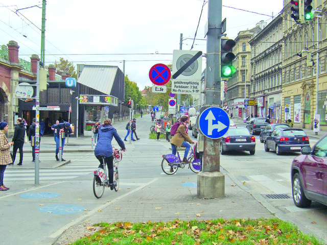 Der Radweg entlang des Gürtels zählt laut Radlobby zu den nervigsten Stellen für Radfahrer in Wien.