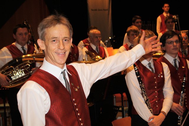 Kapellmeister Johann Hirzberger ist stolz auf das gute Abschneiden seiner Musiker vom  MV Frohnleiten.