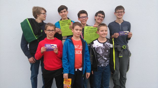 V. l.: Simon Weidinger, Florian Reitinger, Jonas Malzer, Daniel Sinn, Emanuel Malzer, Simon Reitinger, Simon Reitinger, Michel Tischler.