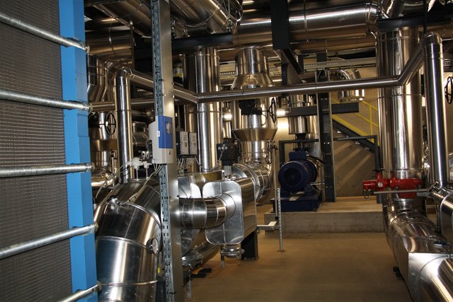 Blick in die Pump- und Regelstation in Andritz: von hier geht die Abwärme von Sappi an Grazer Haushalte.