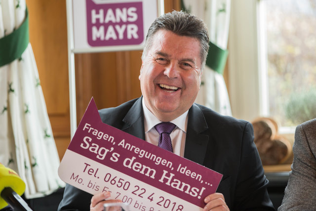 Landesrat Hans Mayr und die Salzburger Bürgergemeinschaft SBG treten zur Landtagswahl 2018 an | Foto: Franz Neumayr/MMV
