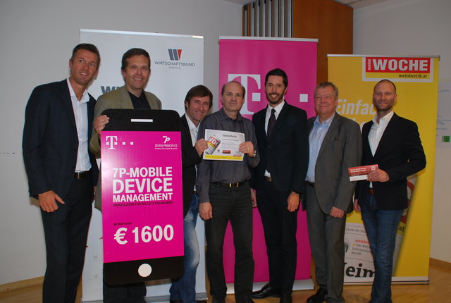 Bei der Roadshow: Martin Wilhelmer, Daniel Kreiner, Daniel Klier, Dieter Michenthaler, Thorsten Jost, Alfred Bukowski und Christoph Überbacher