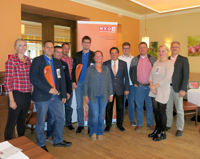Sandra Bos, Leo Eibler, Martin Savel, Stefan Aschenbrenner, JW Bezirksvorsitzender Mathias Past, Susanne Aschenbrenner, Außenstellenobmann Fritz Blasnek, Johannes Hausenberger, Wolfgang Schwab, Stephanie Leiner, Wolfgang Aulabauer