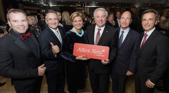 Sie machten ihr Spiel: Guido R. Strohecker, Andreas Sauseng, Bettina Glatz-Kremser, Hermann Schützenhöfer,  Alexander Labak, Siegfried Nagl | Foto: Casino Graz/Kanizaj, Hoffmann