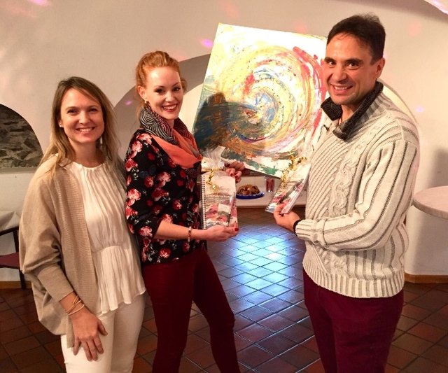 Künstlerin Sonja Tuncay mit Julia Koschu und Johannes Koschier | Foto: KK/Tuncay
