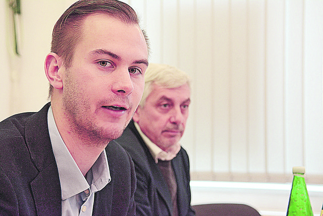 ÖVP-Stadtrat Reinhard Lerchbammer, Pressesprecher Martin Strobl (v.l.).
