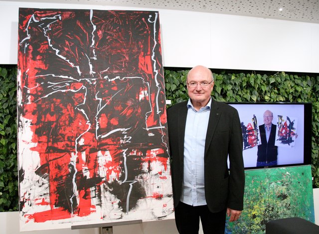 Hermann Köhle - Anästhesist, medalp-Gründer und privat ein leidenschaftlicher Künstler - präsentierte ein "best of" seiner Kunstwerke im medalp Imst