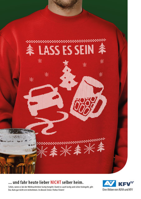 Kein Alkohol am Steuer, erst recht nicht nach der Weihnachtsfeier.