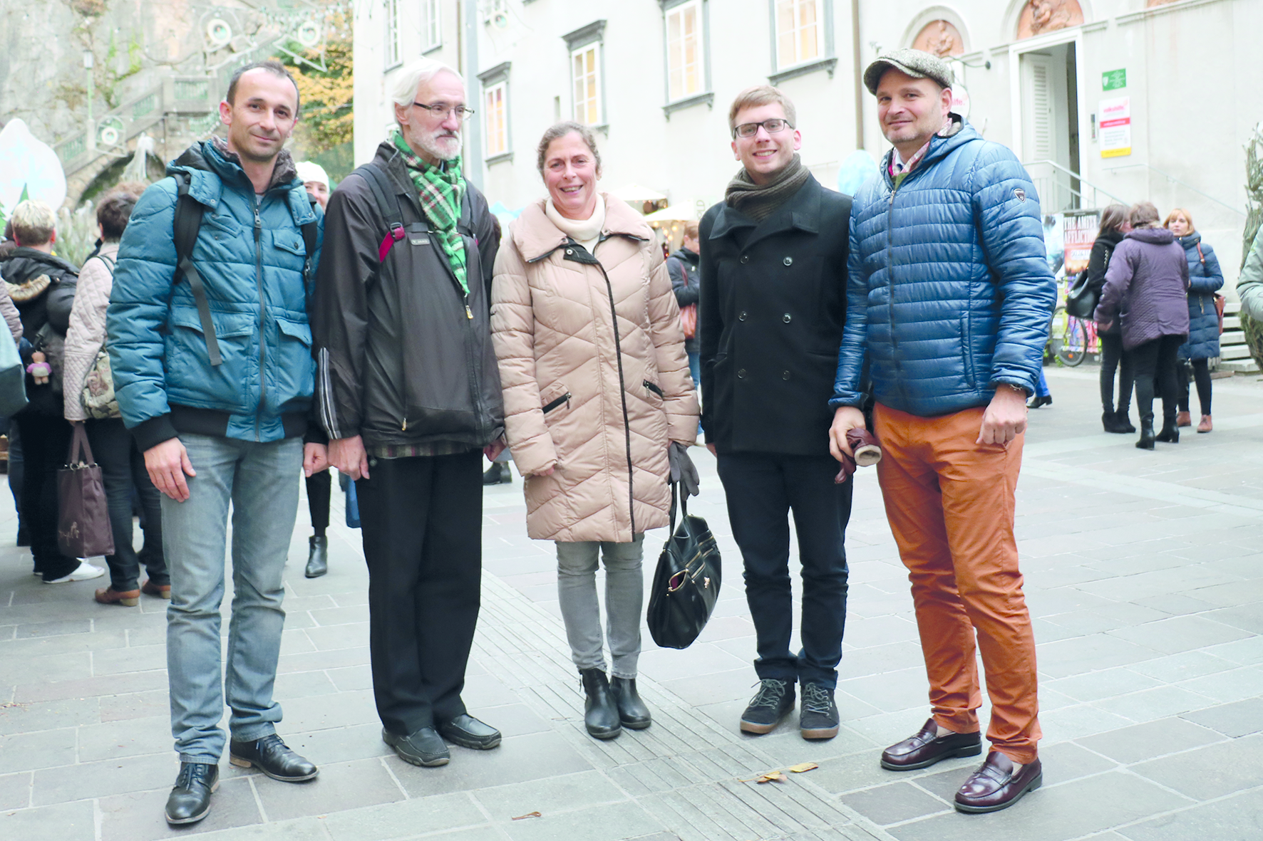 Besuch aus Ungarn: Pammer, Ede, Kiraly, Krotzer und Molnár (v. l.)