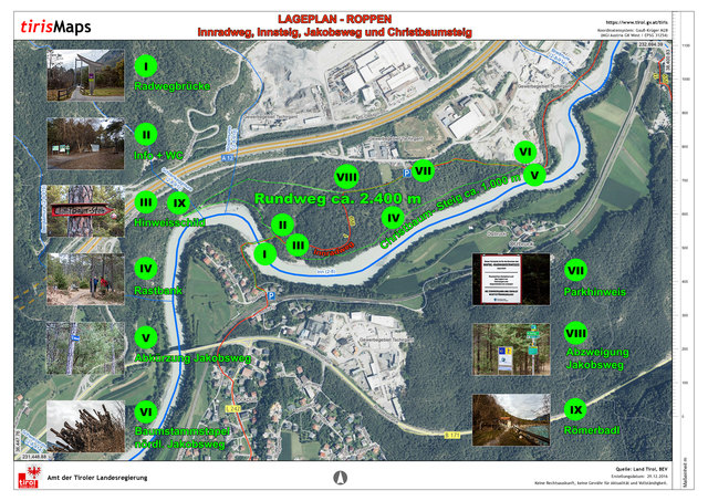 Bild 088: Übersichtskarte mit Fotopunkte entlang der Wegstrecke. Alle Fotos zwischen diesen Markierungspunkte sind auf der jeweiligen Wegstrecke zwischen diesen Markierungspunkte entstanden. VOLLBILDMODUS WIRD EMPFOHLEN!