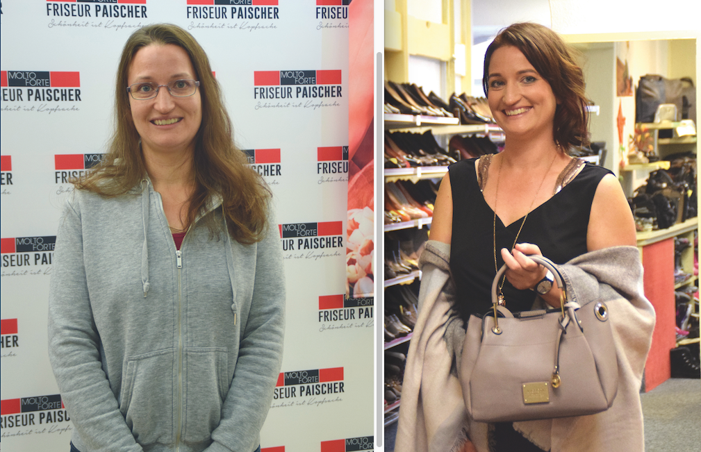 Vorher-Nachher-Vergleich: Sarah Zehentner fühlt sich total wohl im neuen Look.