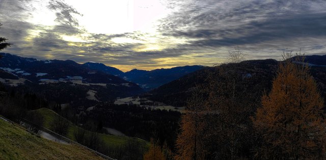 Hier in der Nähe von Murau mit Blick nach Osten.