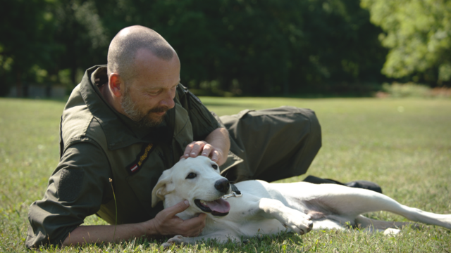 Die Hunde fühlen sich sichtlich wohl bei Robert Kratky.