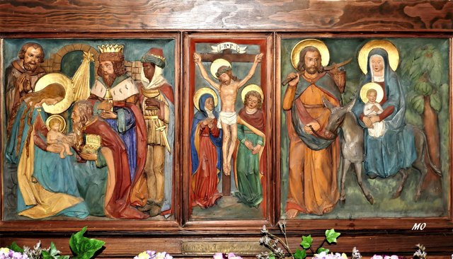 Stille-Nacht-Kapelle, Detailfoto vom Altar