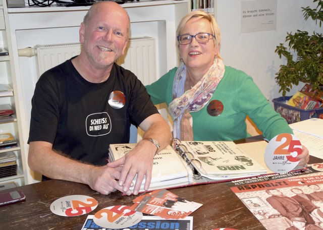 Hans Oberlechner und Karin Girkinger schwelgen beim Pressegespräch in Erinnerungen.