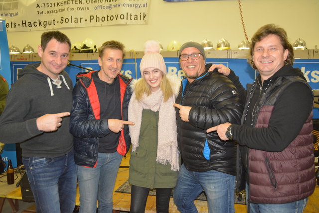 Austropop traf Kiddy Contest in Kemeten: Peter Schlehmair, Franz Lechner, Lisa Mikolaschek, Harry Fink und Franky Leitner