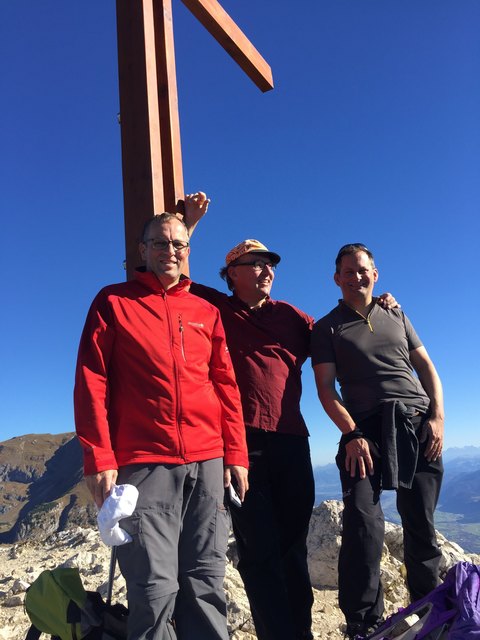 Wanderlust: Hermann Glettler (Mitte) mit Jakob Bürgler und Wolfgang Meixner.