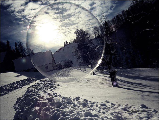 Den Winter in einer Seifenblase gefangen.....