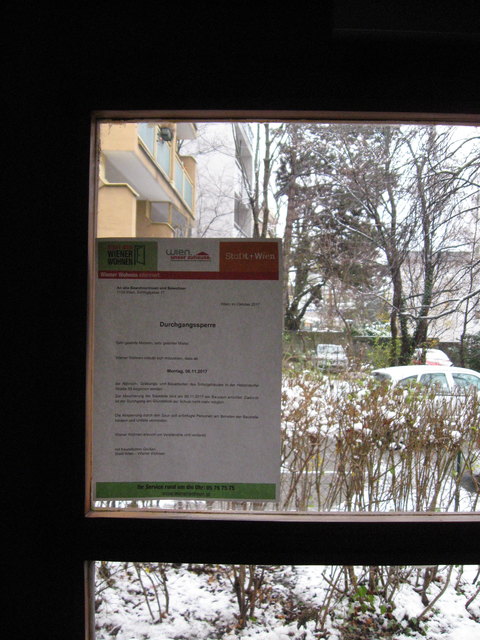 Auch die Durchgangssperre wurde angekündigt