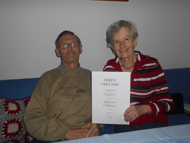Ottilie und Adrian Hofer sind seit 50 Jahren verheiratet. | Foto: Foto: Gemeinde