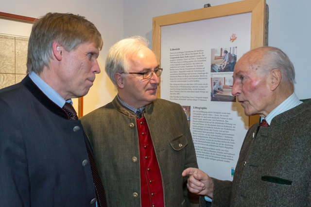 Obmann Ernst Hornstein, Stellvertreter Klaus Wankmiller und Alfred Pohler im Gespräch