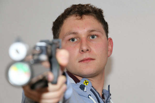 Florian Pfefferle aus Imst war mit 376 Ringe bester Pistolenschütze der dritten Runde